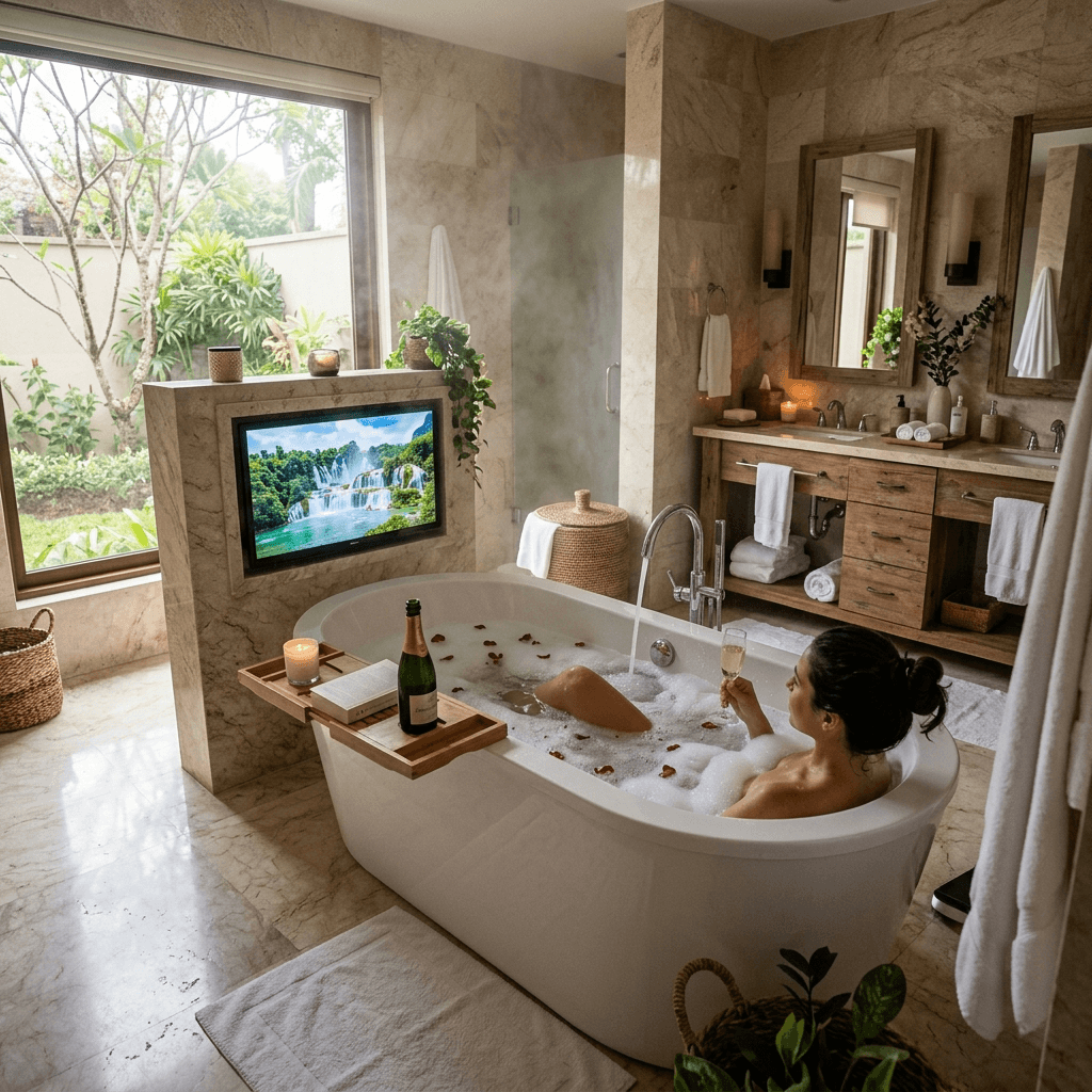 TV in the Bathroom? Waterproofing and Safety Rules